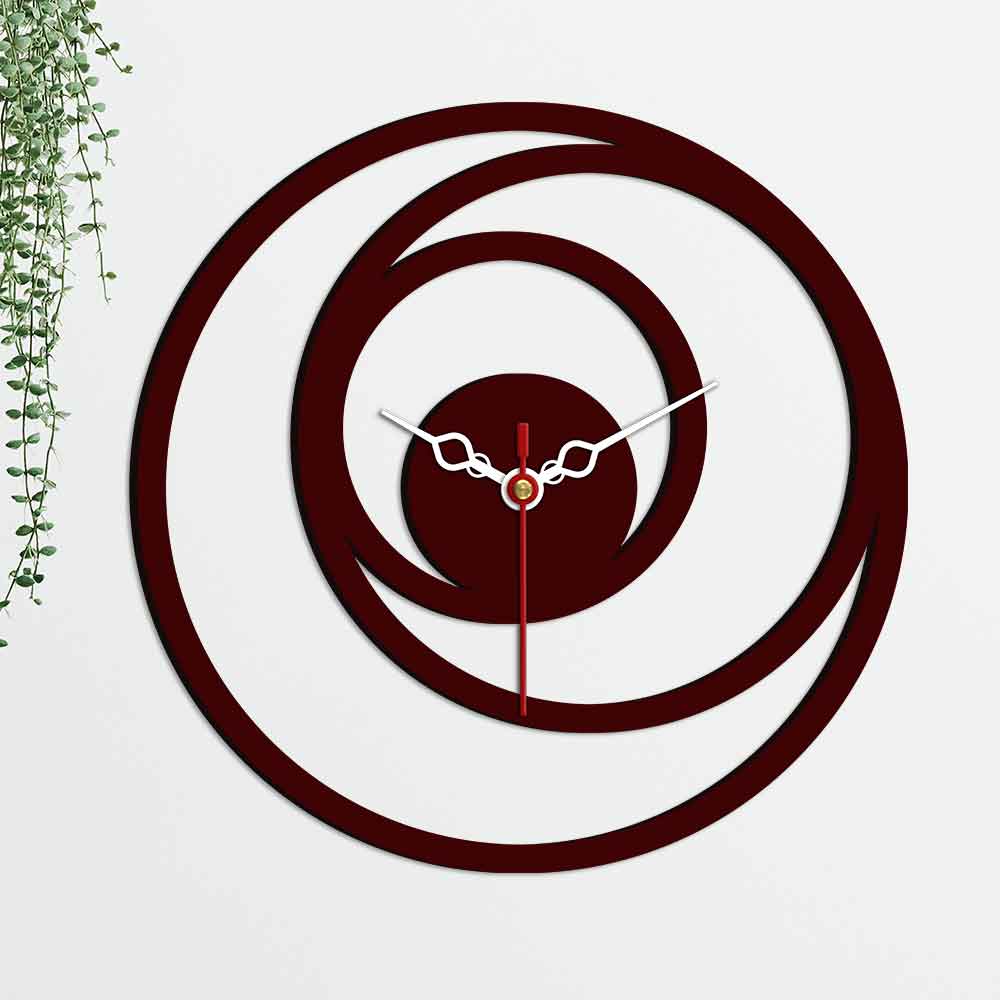 Multiple Rings Designer Wooden Wall Clock - Image 5