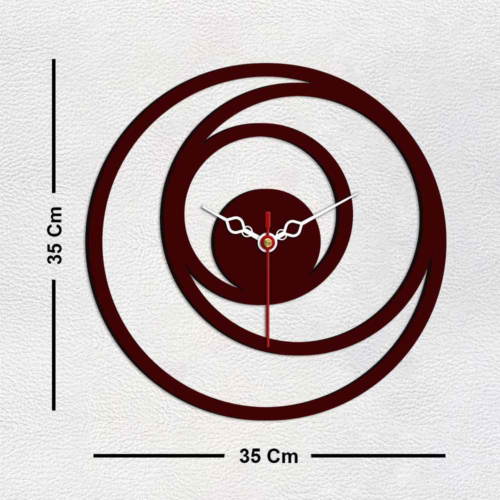 Multiple Rings Designer Wooden Wall Clock - Image 6