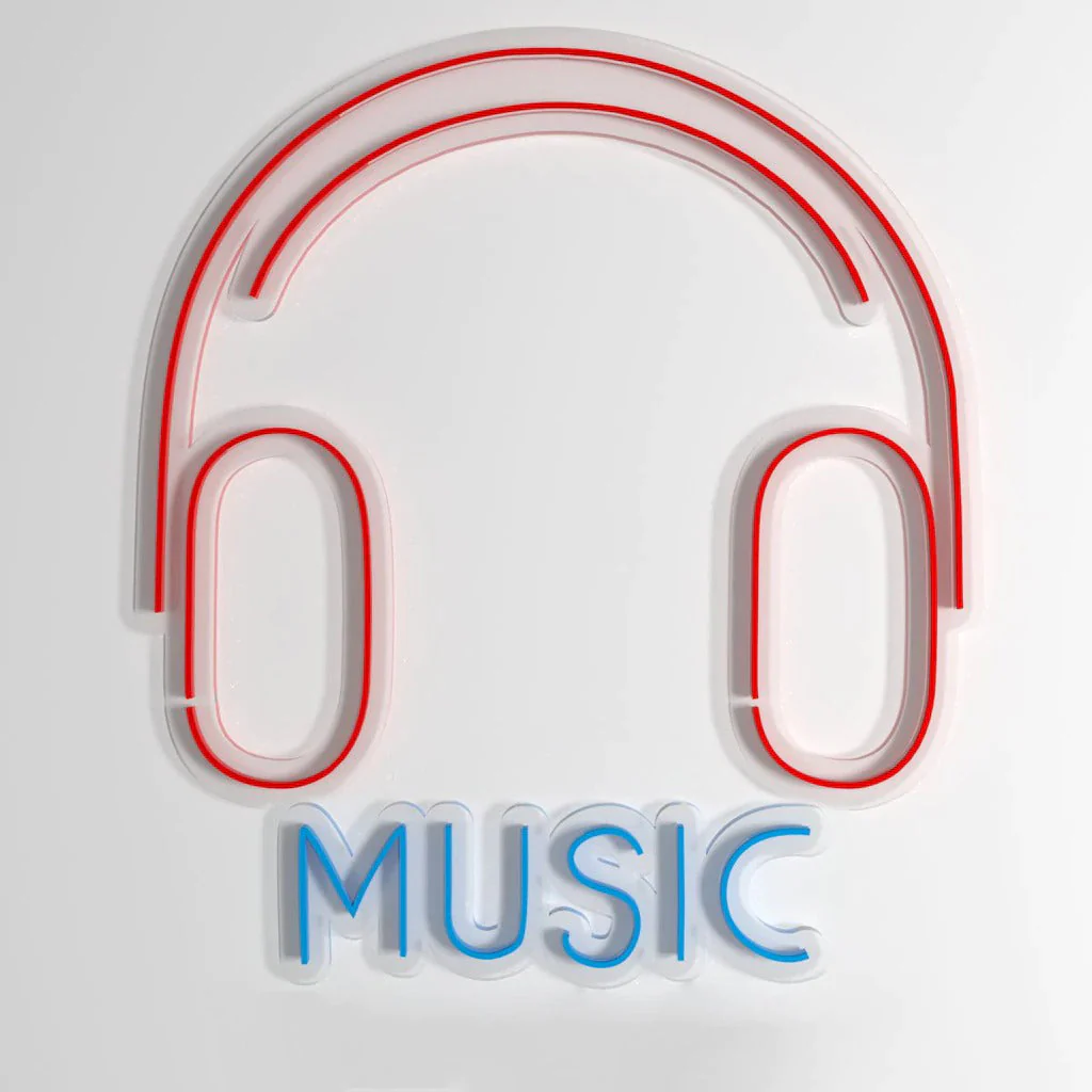 Music Headphone Design Neon LED Light - Image 4