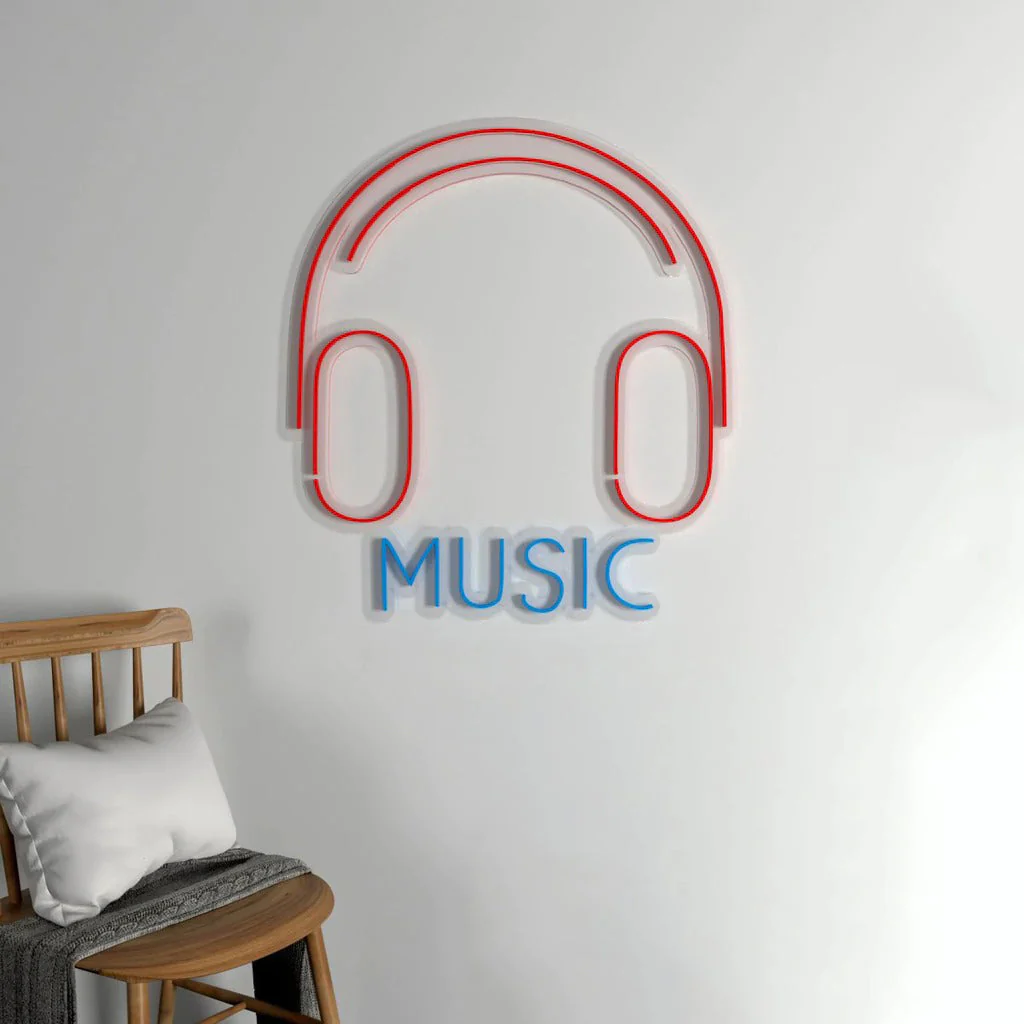 Music Headphone Design Neon LED Light - Image 5
