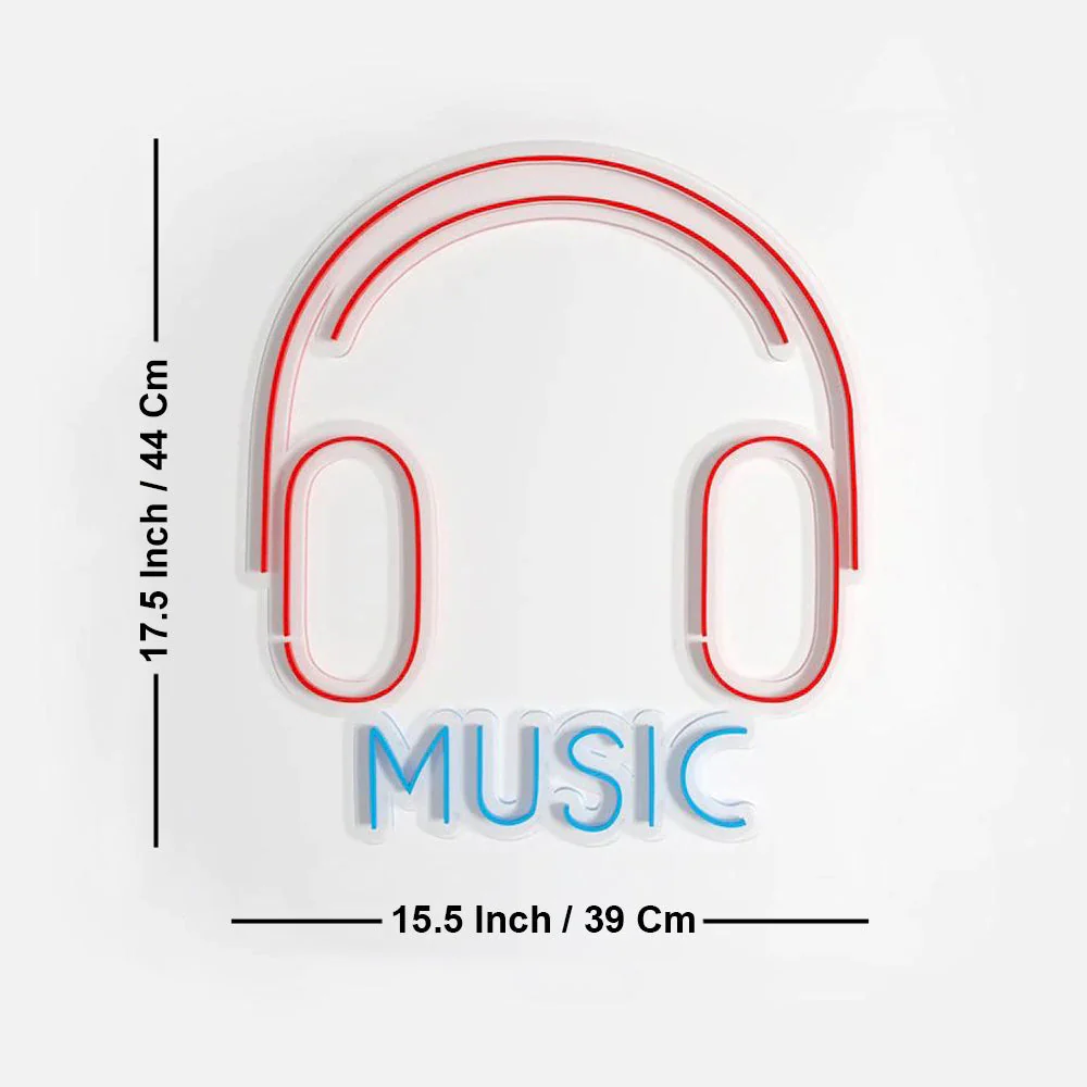 Music Headphone Design Neon LED Light - Image 6