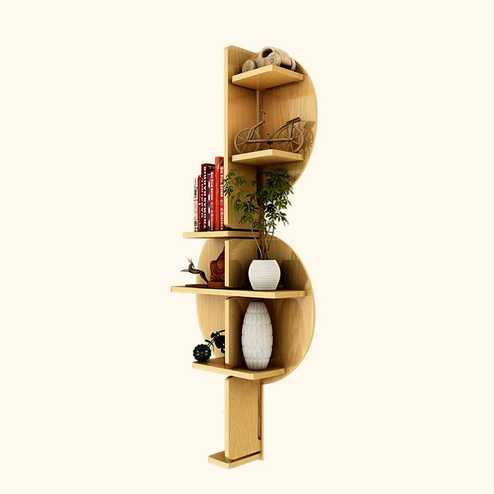 Music Note Backlit Designer Wooden Wall Shelf / Book Shelf / Night Light, Light Oak Finish - Image 3