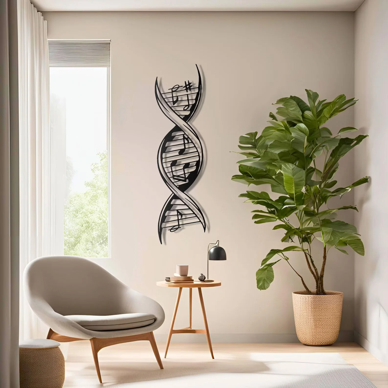 Musical DNA Modern Art Design Metal Art Wall Decor - Image 3