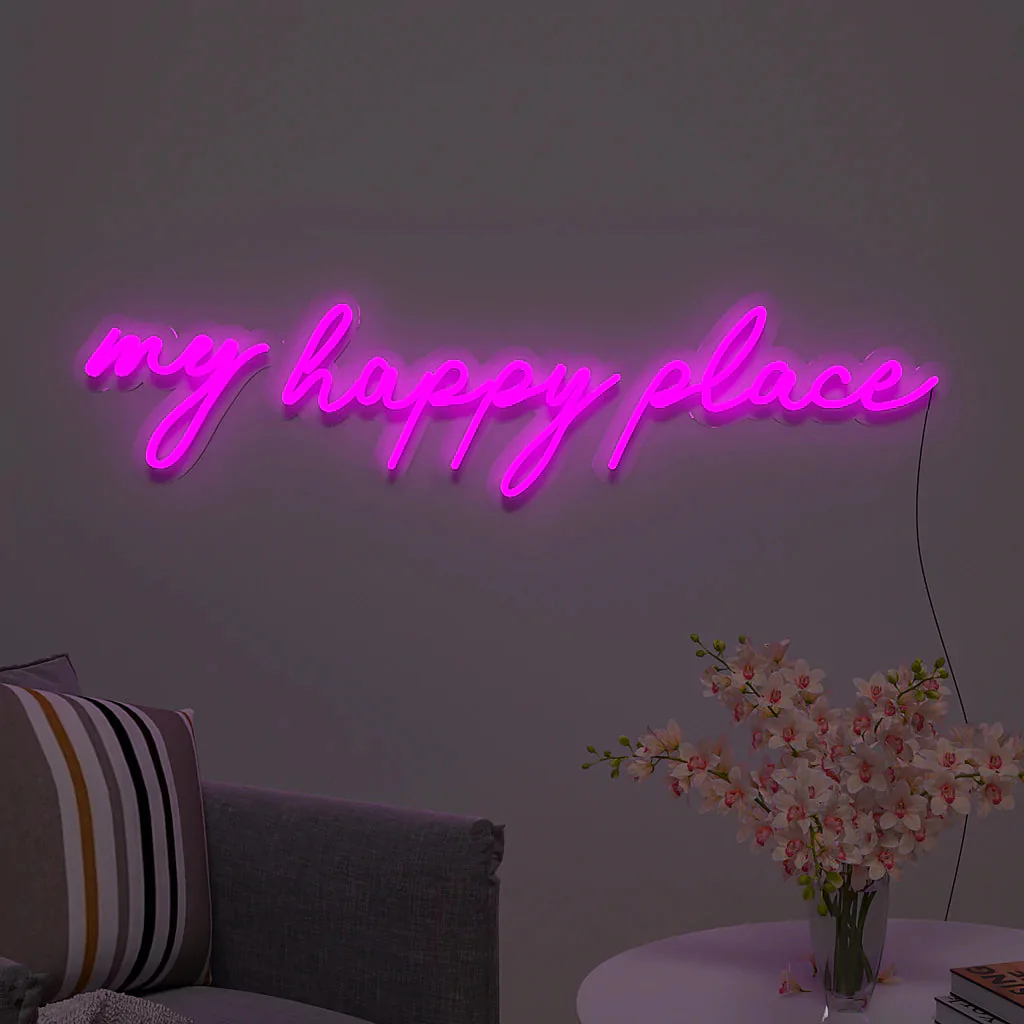 My Happy Place Text Design Neon LED Light - Image 10