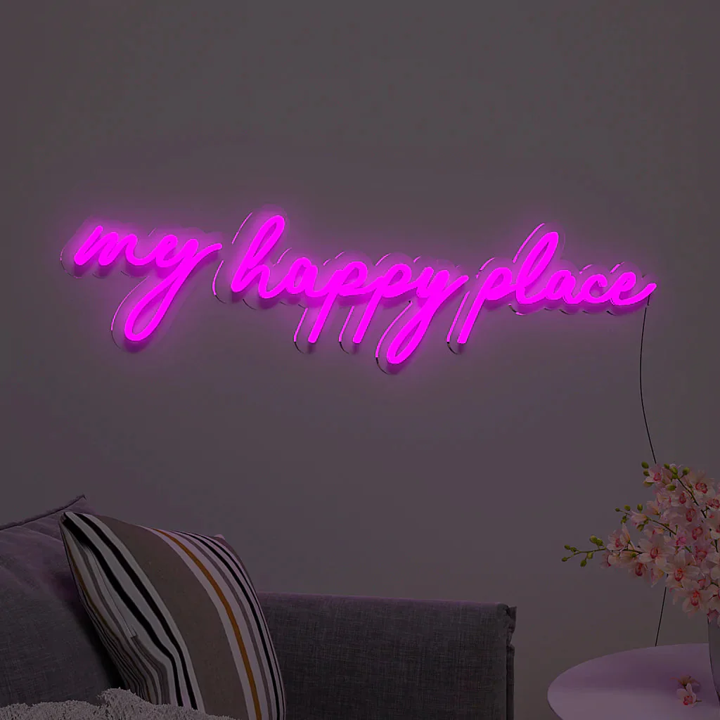 My Happy Place Text Design Neon LED Light - Image 11