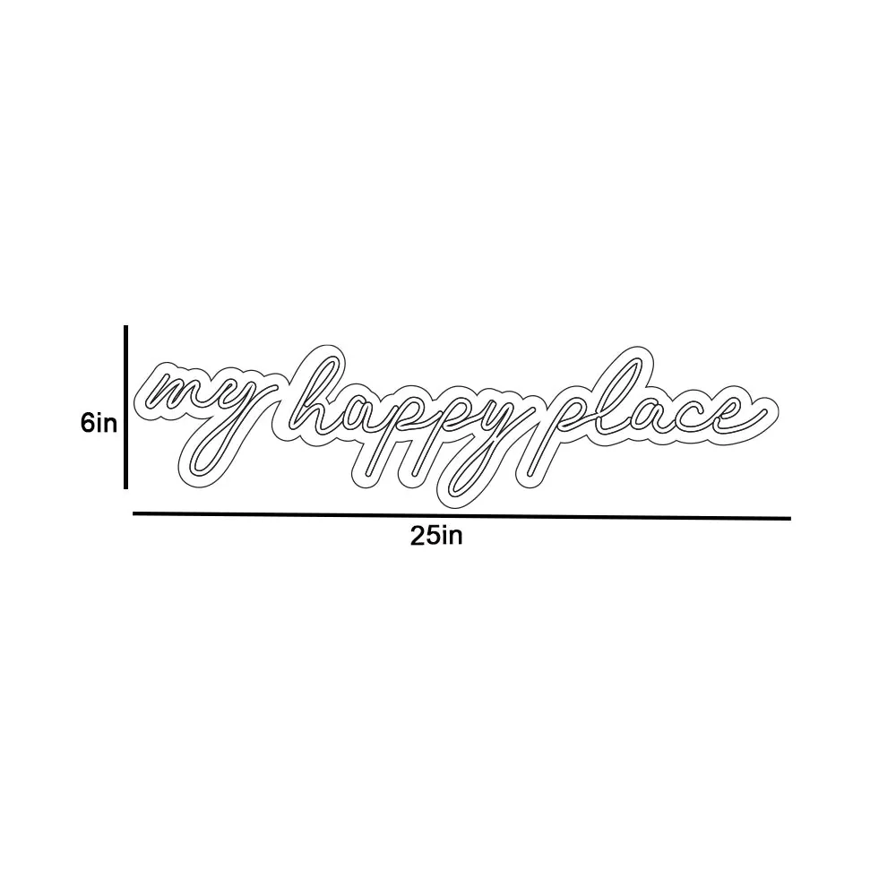 My Happy Place Text Design Neon LED Light - Image 13