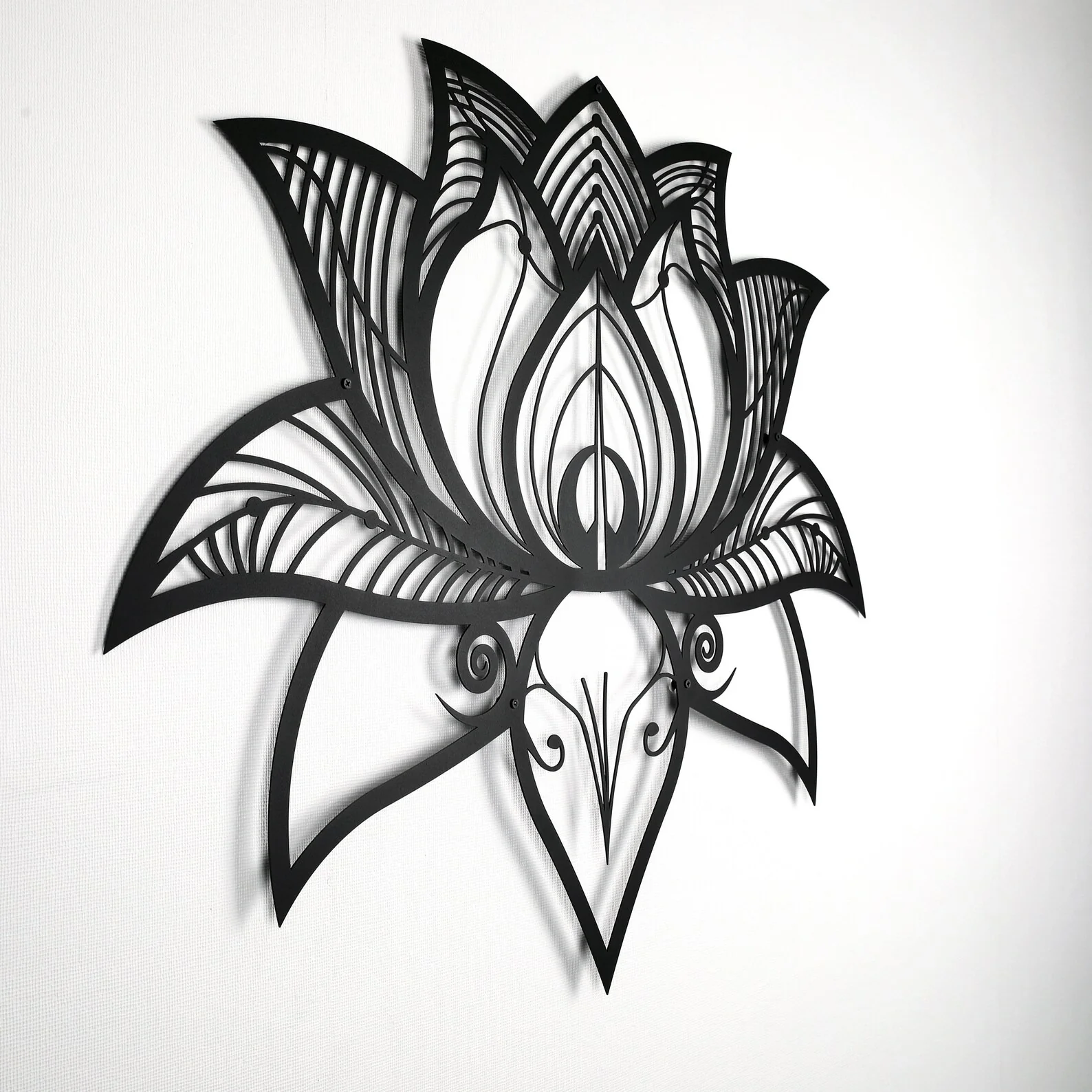 Namaste Bohemian Floral Metal Art Wall Decor - Image 2