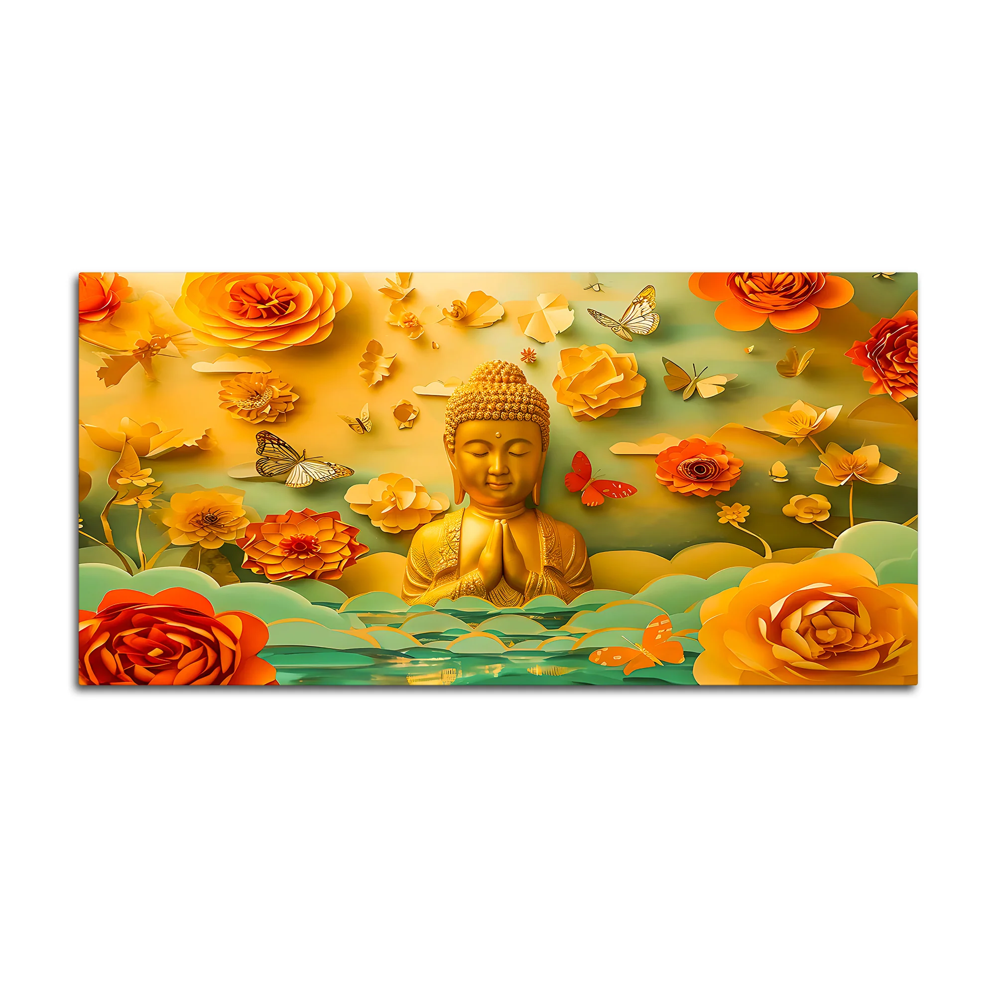 Namaste Buddha Wall Painting for Home Décor - Image 4