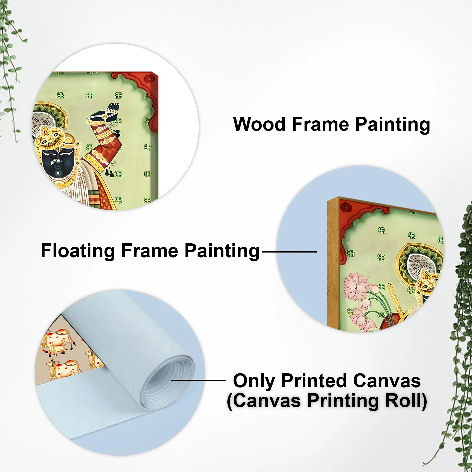 Nathdwara Shrinathji Pichwai Canvas Wall Painting | Indian Religious Wall Décor Art - Image 5