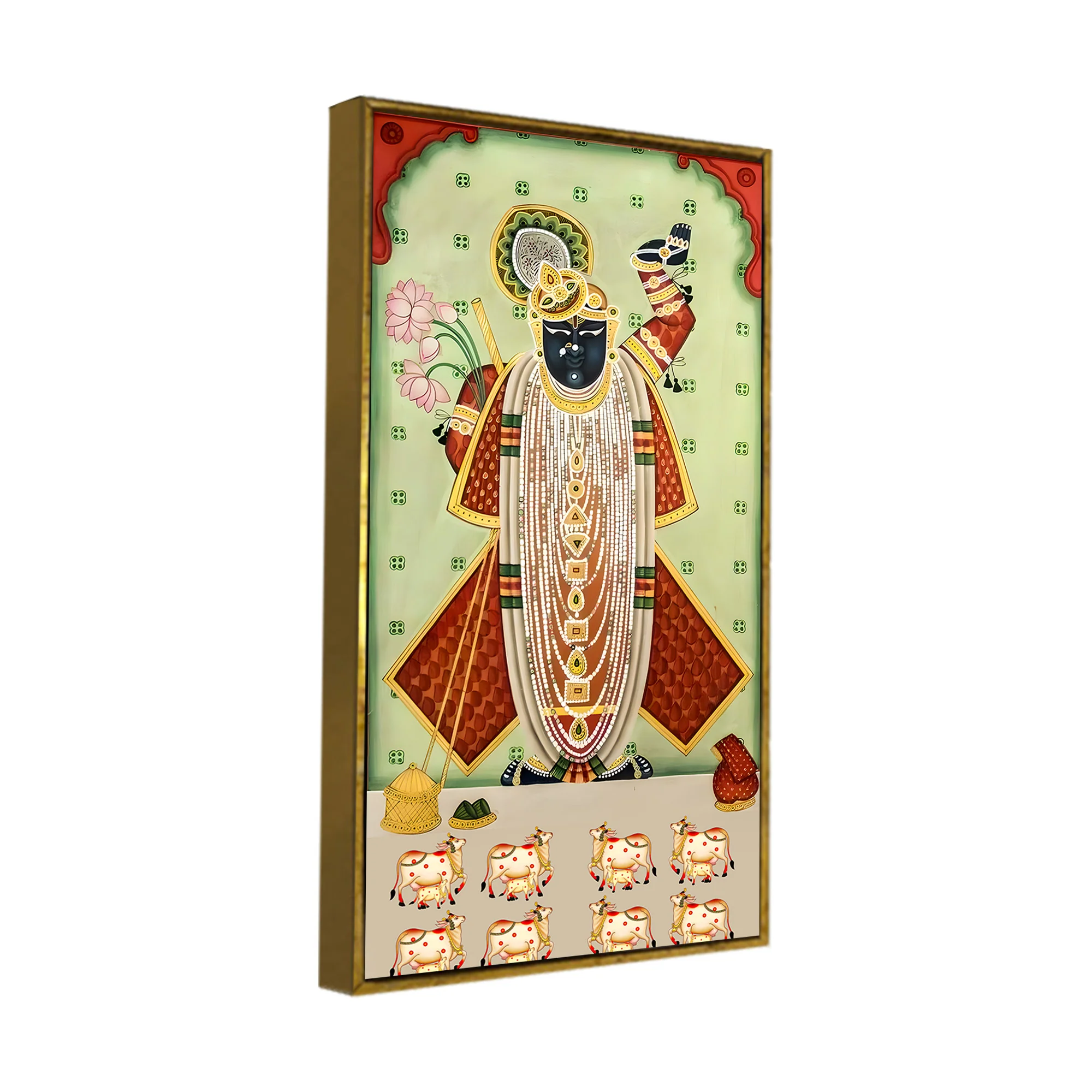 Nathdwara Shrinathji Pichwai Canvas Wall Painting | Indian Religious Wall Décor Art - Image 6