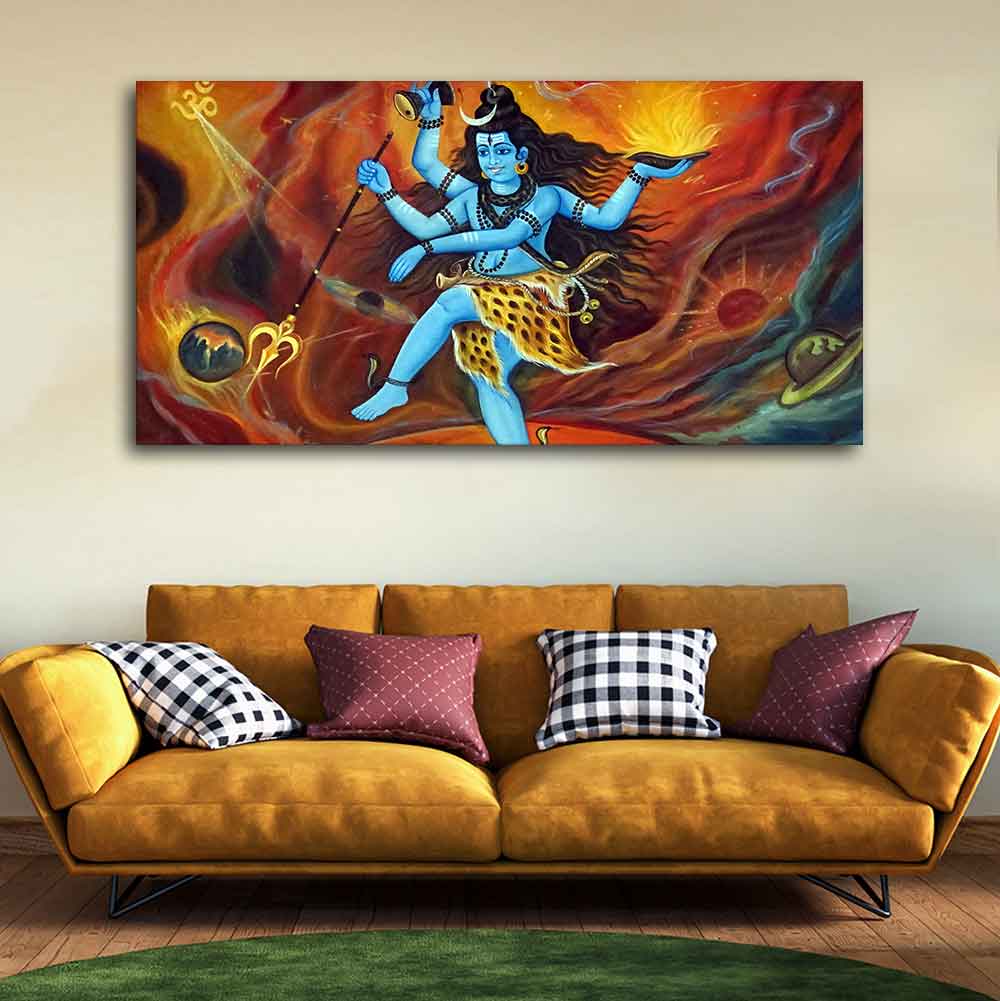 Natraja Lord of the Dance Canvas Wall Painting - Image 2