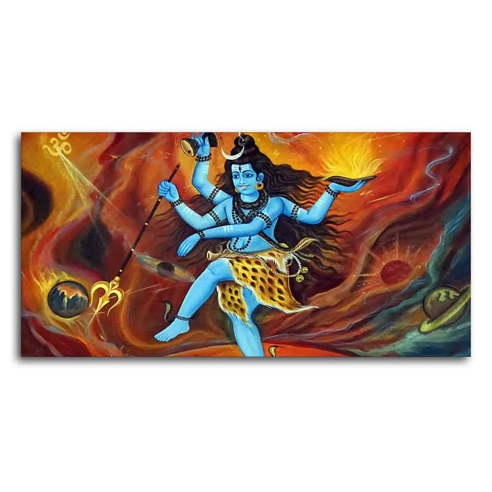 Natraja Lord of the Dance Canvas Wall Painting - Image 4