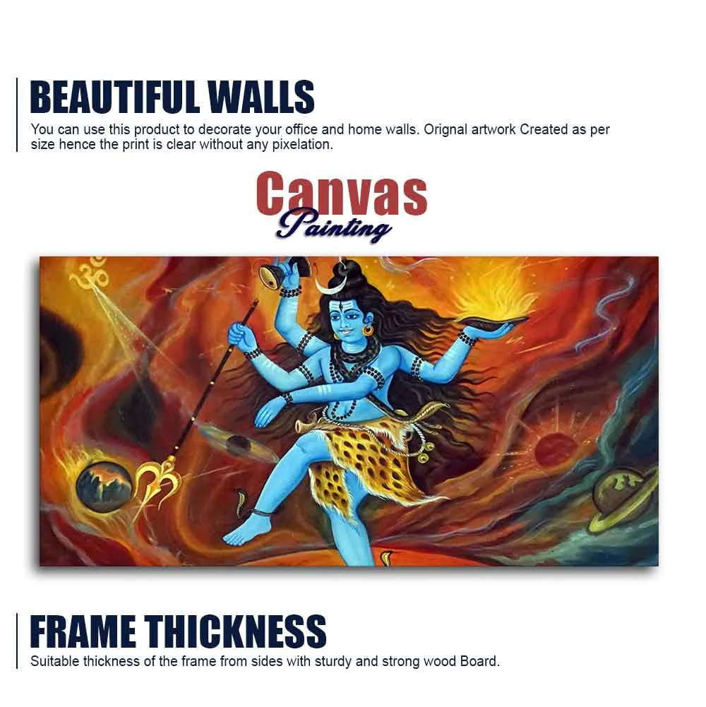 Natraja Lord of the Dance Canvas Wall Painting - Image 6