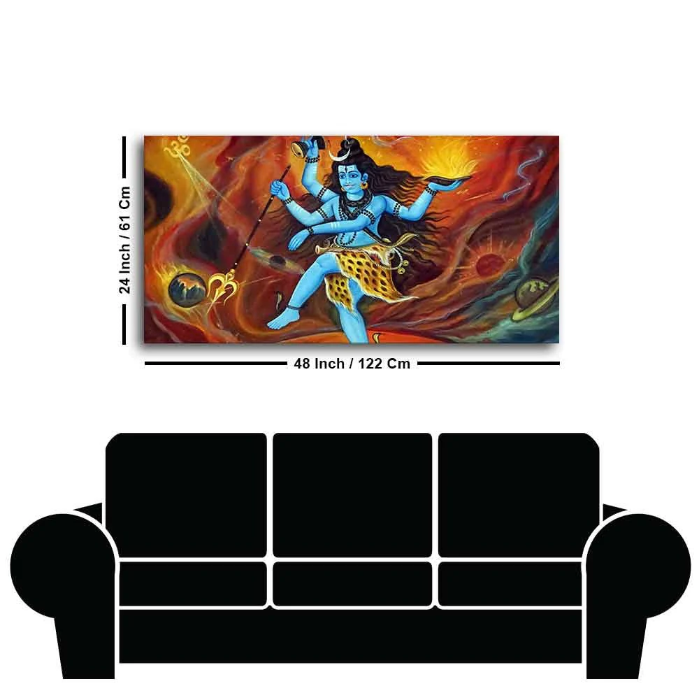 Natraja Lord of the Dance Canvas Wall Painting - Image 7