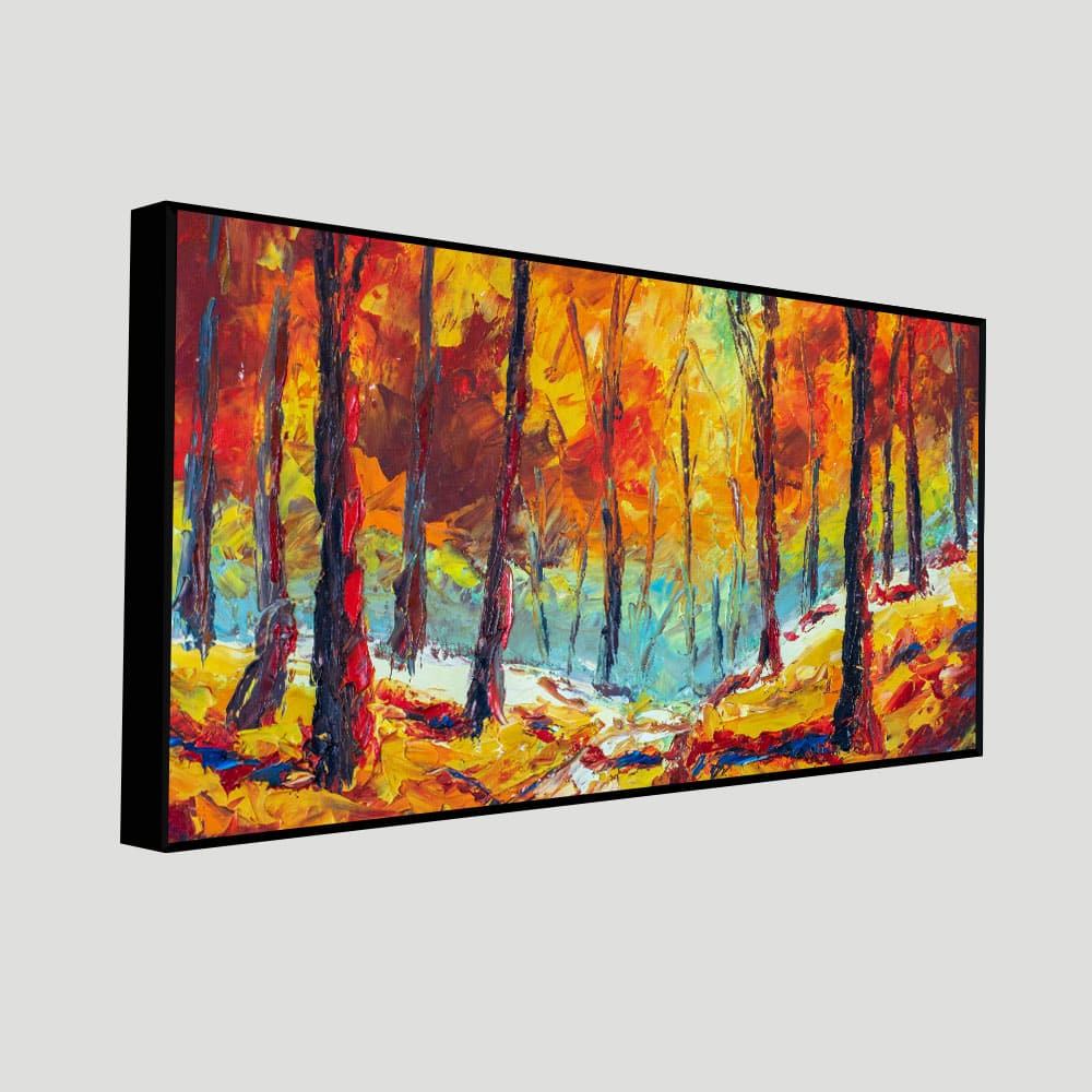 Nature Wall Painting of Colorful Autumn Season Forest - Image 6