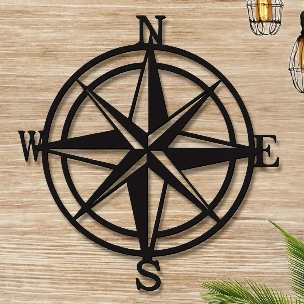 Nautical Compass Rose Metal Art Wall Decor - Image 3