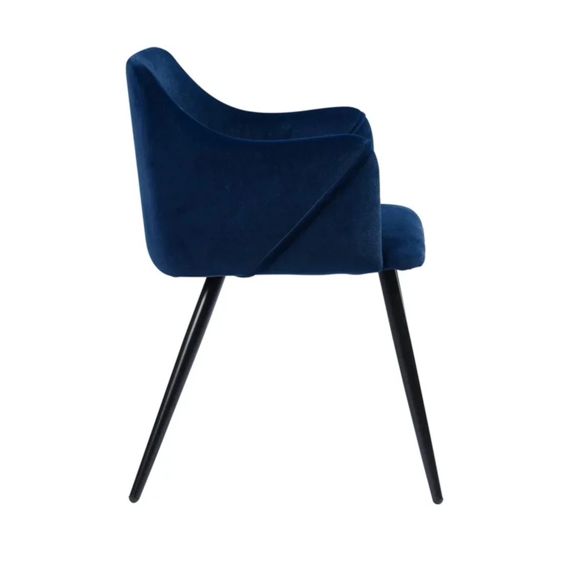 Navy Blue Luxury Cushion Velvet Lounge Chair - Image 6