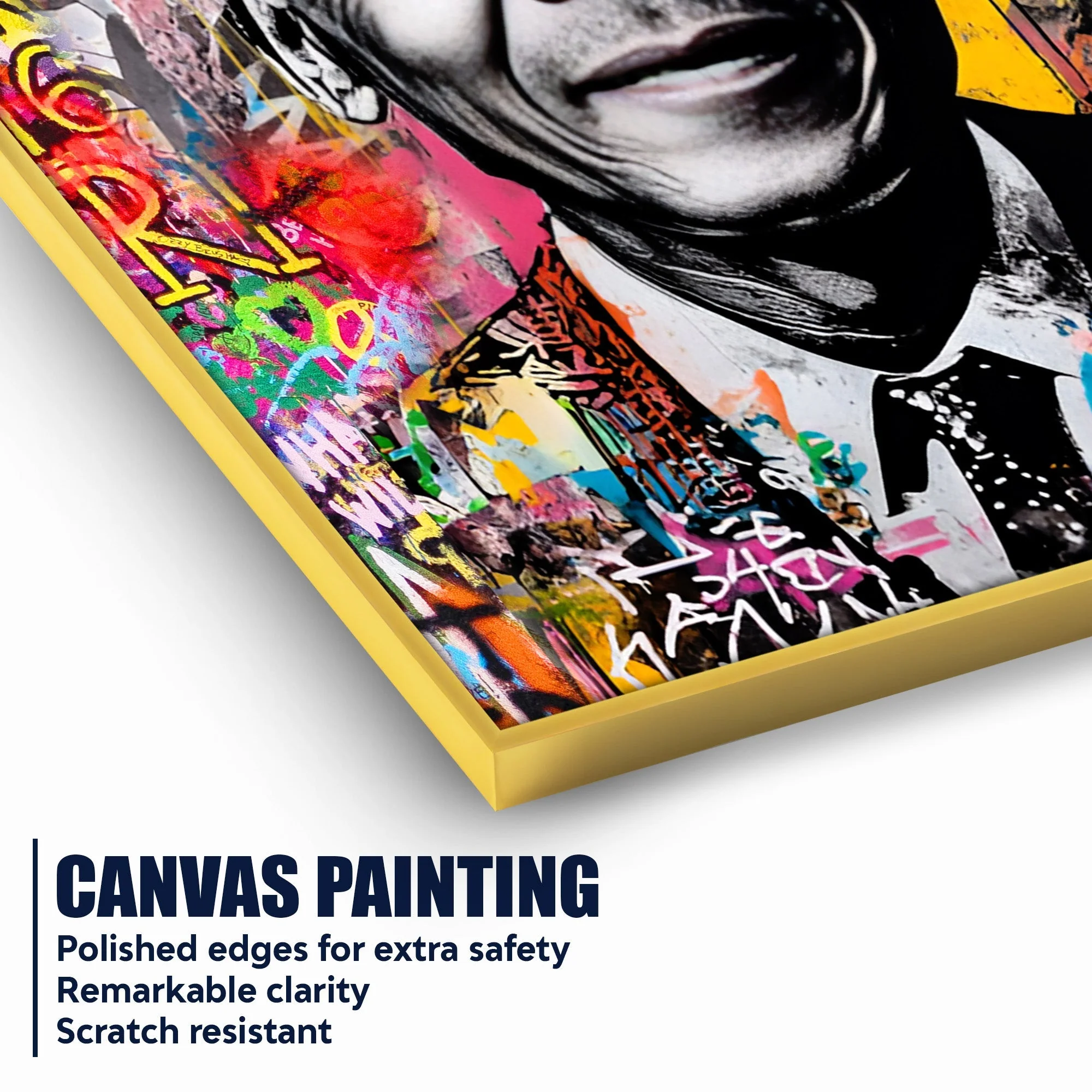 Nelson Mandela Street Art Portrait Cotton Canvas Wall Painting - Image 4