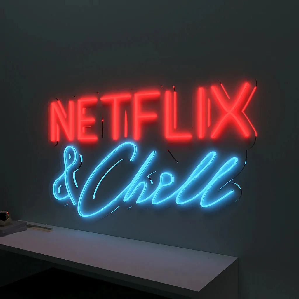 Netflix & Chill Text Neon LED Light - Image 2