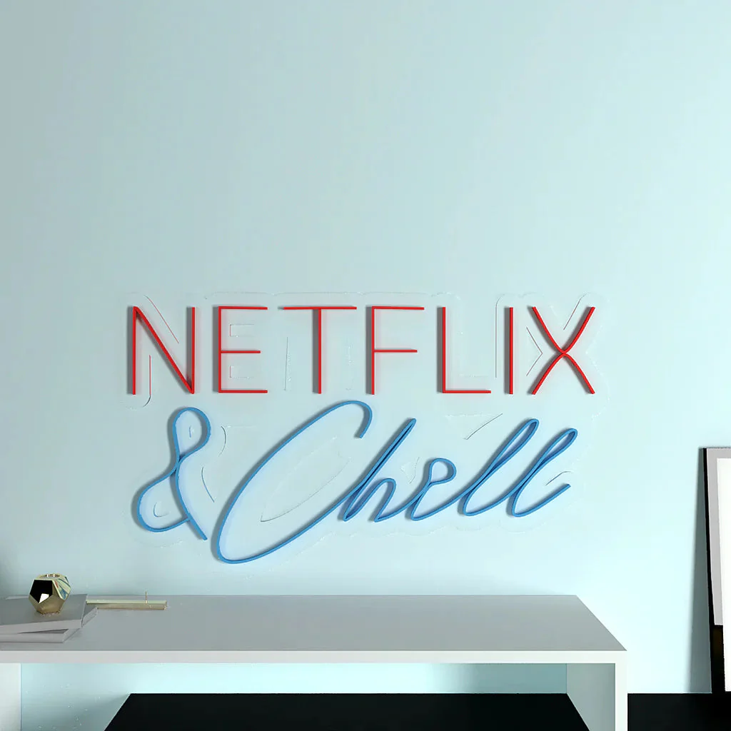 Netflix & Chill Text Neon LED Light - Image 3