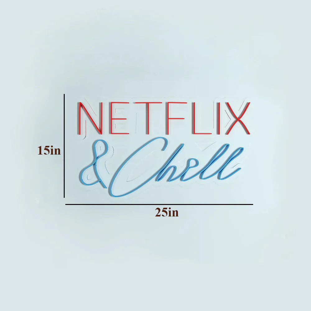 Netflix & Chill Text Neon LED Light - Image 4