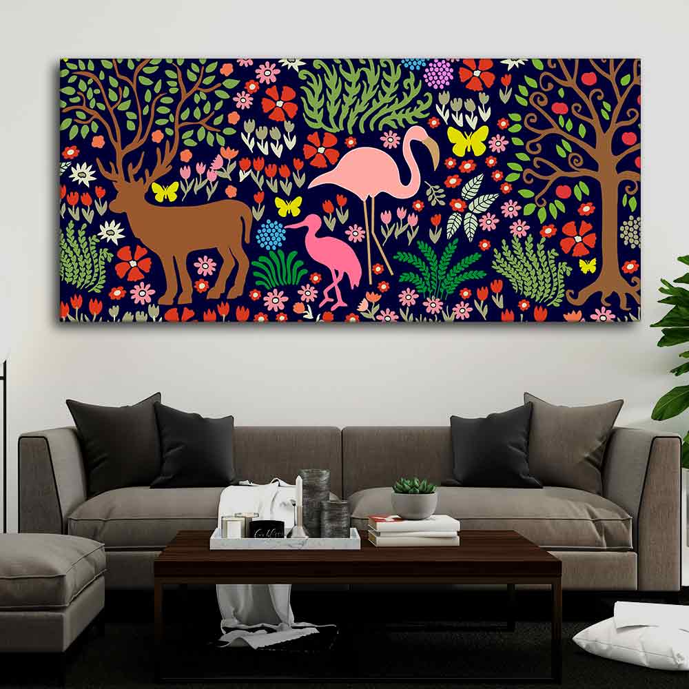 Night in the Forest Premium Wall Painting - Image 3