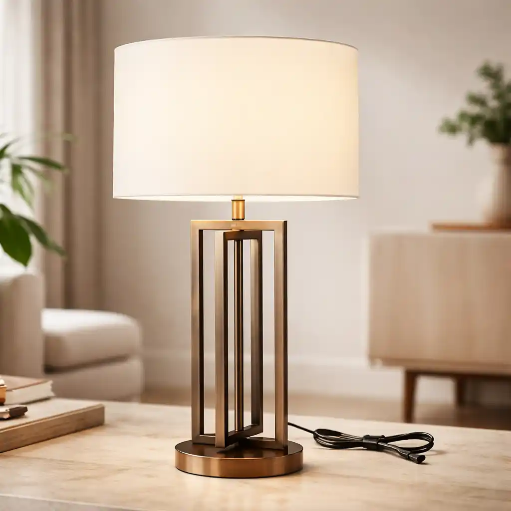 Nordic Style Decorative Metal Finish Table Lamp - Image 3