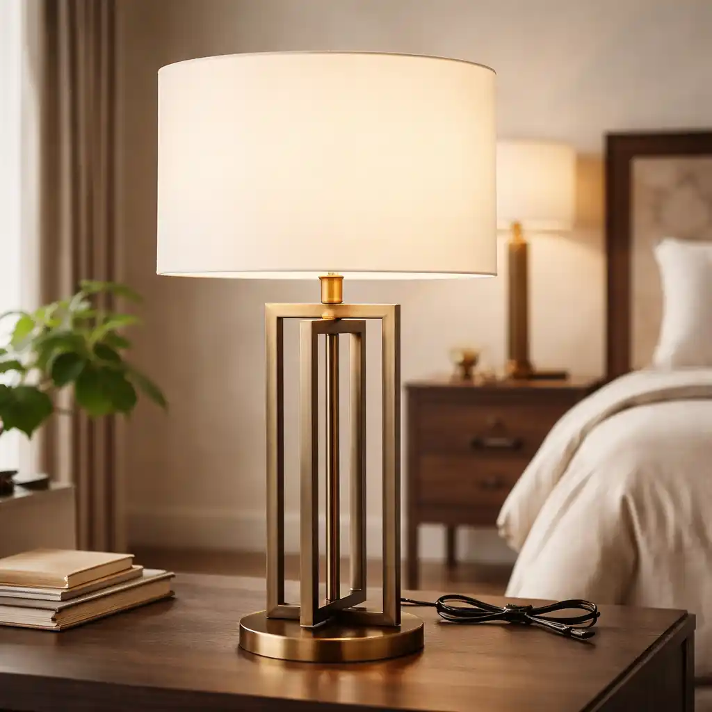 Nordic Style Decorative Metal Finish Table Lamp - Image 4