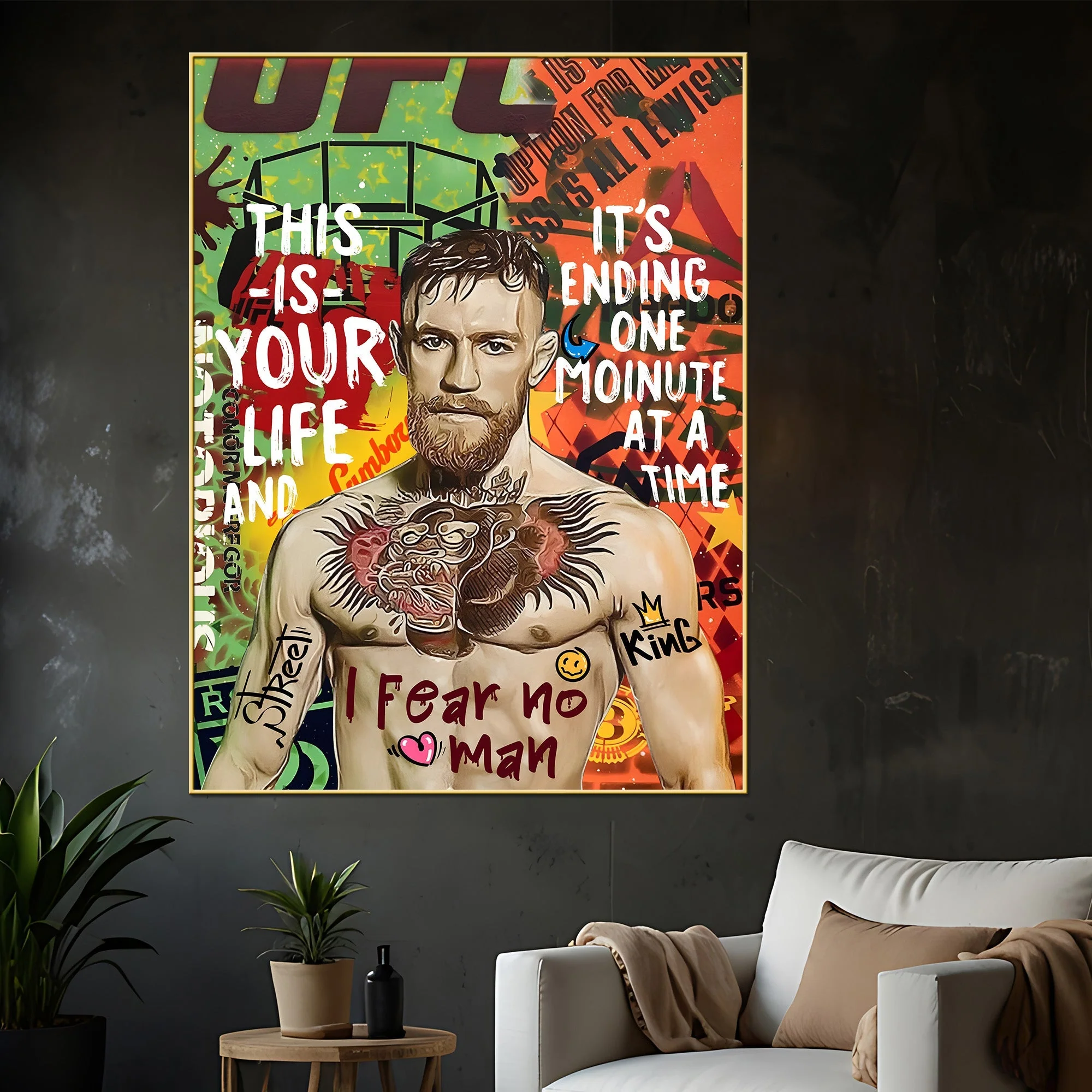 Notorious Of The Ring Conor Mcgregor Cotton Canvas Wall Painting - Image 2