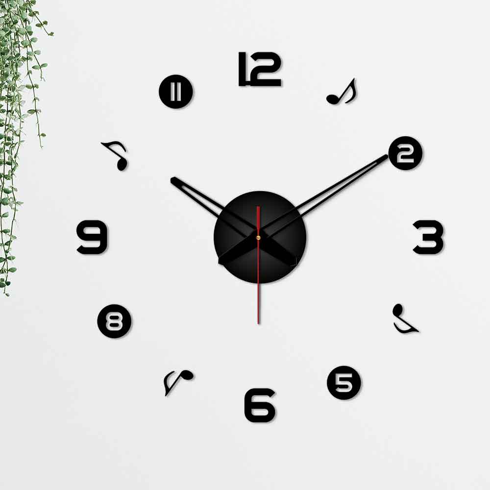 Numbers with Music Symbols Big Size 3D Infinity Wall Clock - Image 5