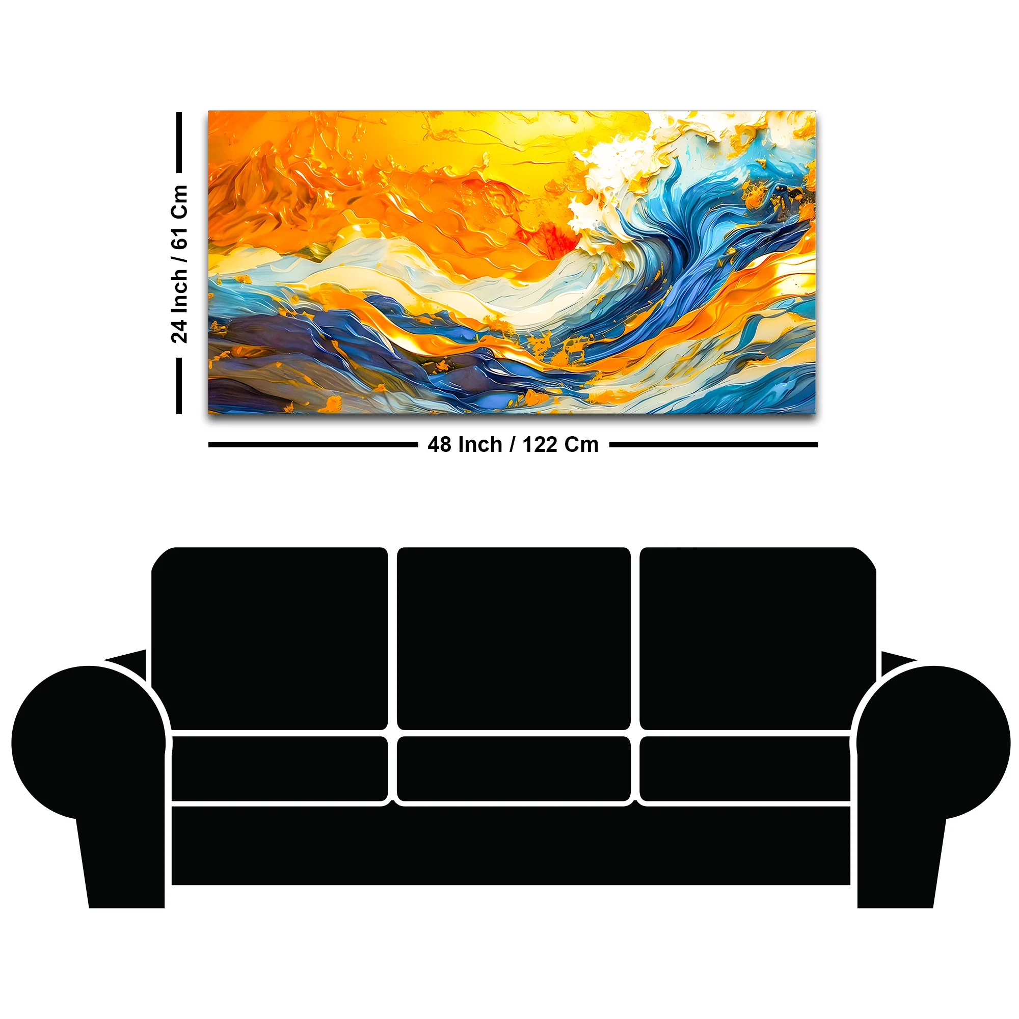 Ocean Wave Wall Art Painting for Designer Homes - Image 8