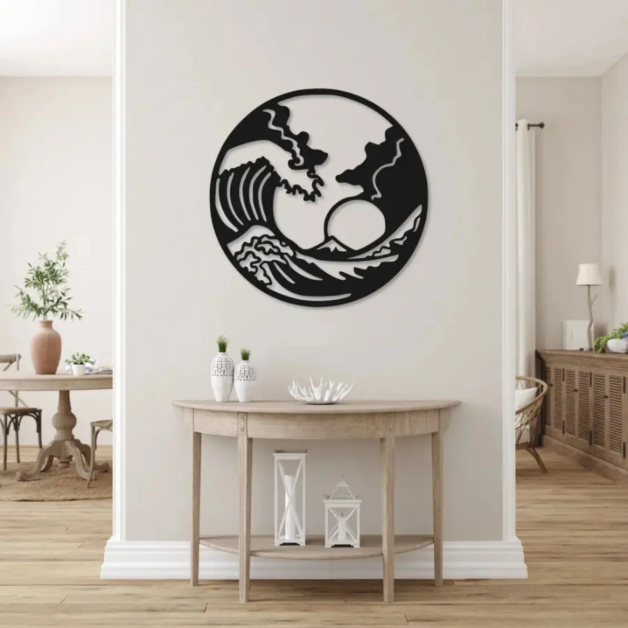 Ocean Waves in Sunset Metal Art Wall Decor