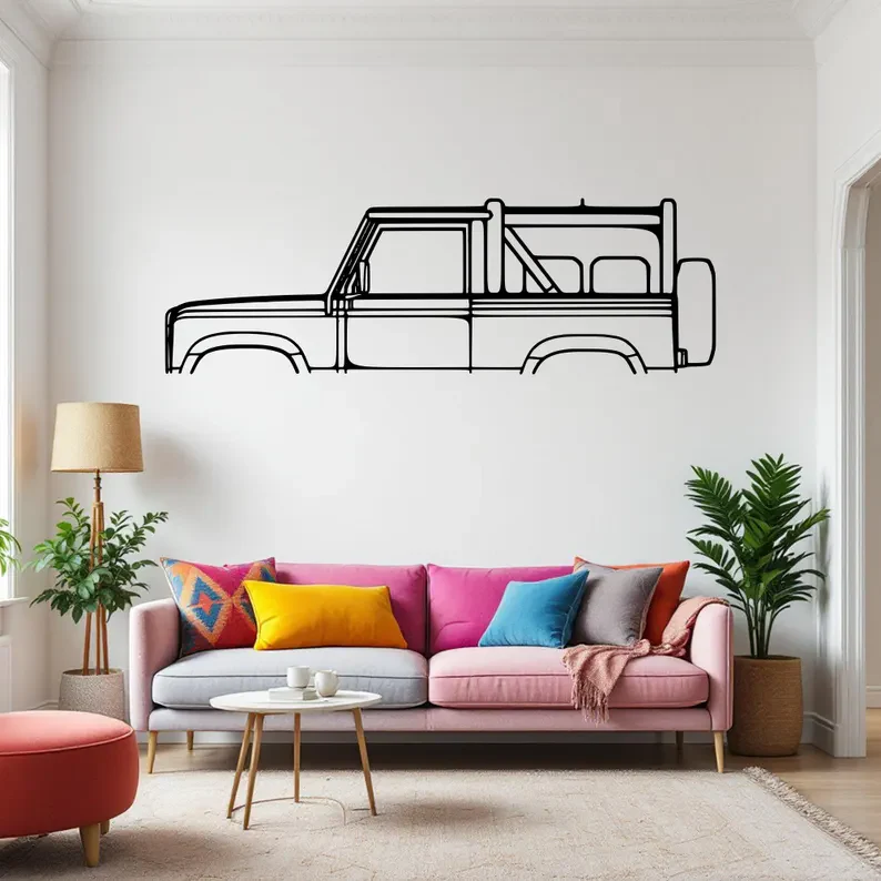 Off Road Car Metal Wall Art for Living Room & Café Decor