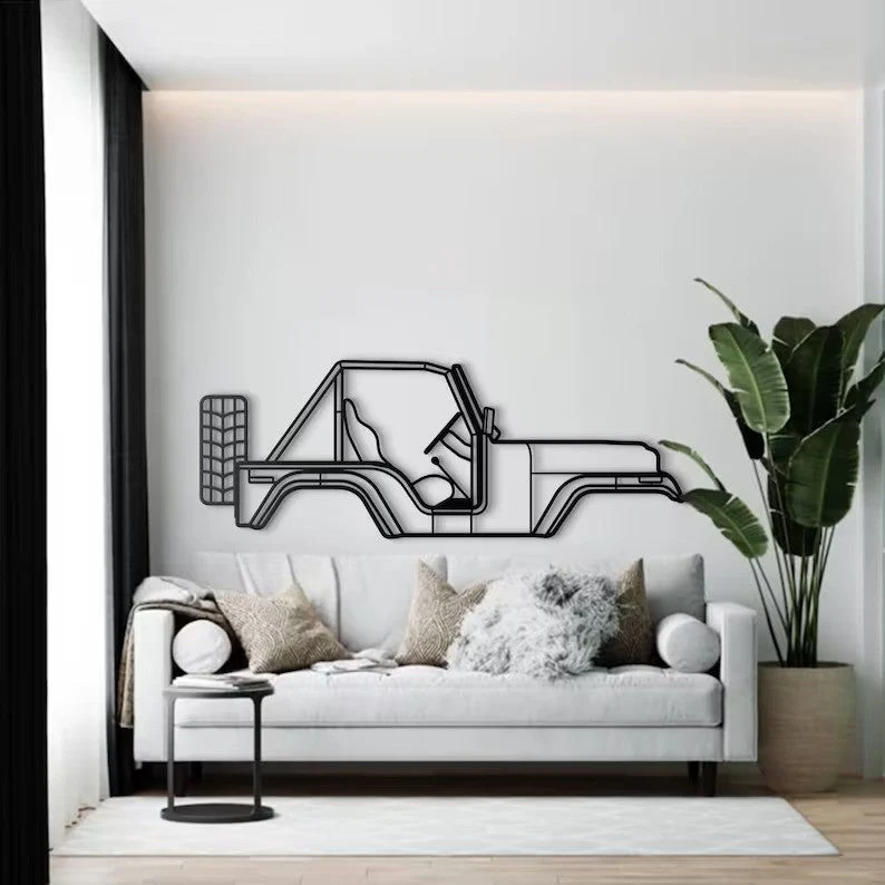 Off Road Jeep Wall Art | 4x4 Car Line Art Wall Decor - Image 5