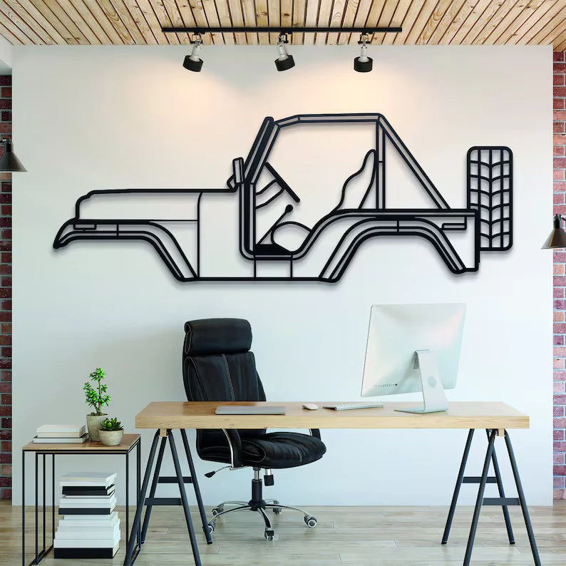 Off Road Jeep Wall Art | 4x4 Car Line Art Wall Decor - Image 7