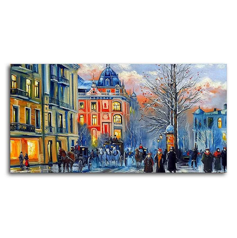 Old City in Winters Canvas Wall Painting - Image 5
