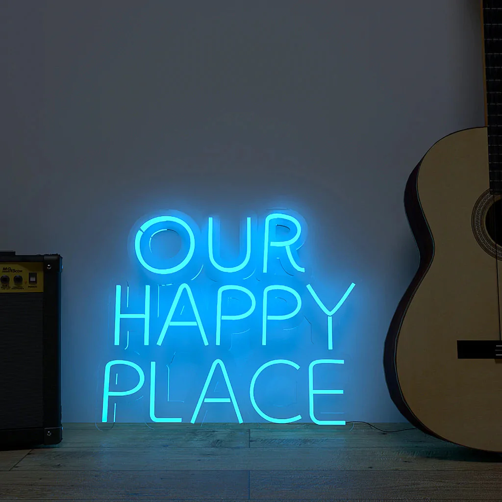 Our Happy Place Text Neon LED Light - Image 5