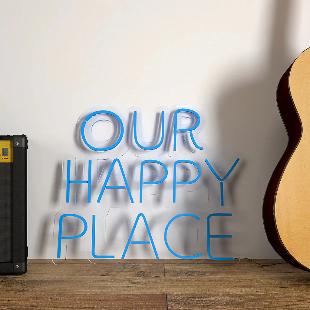 Our Happy Place Text Neon LED Light - Image 8