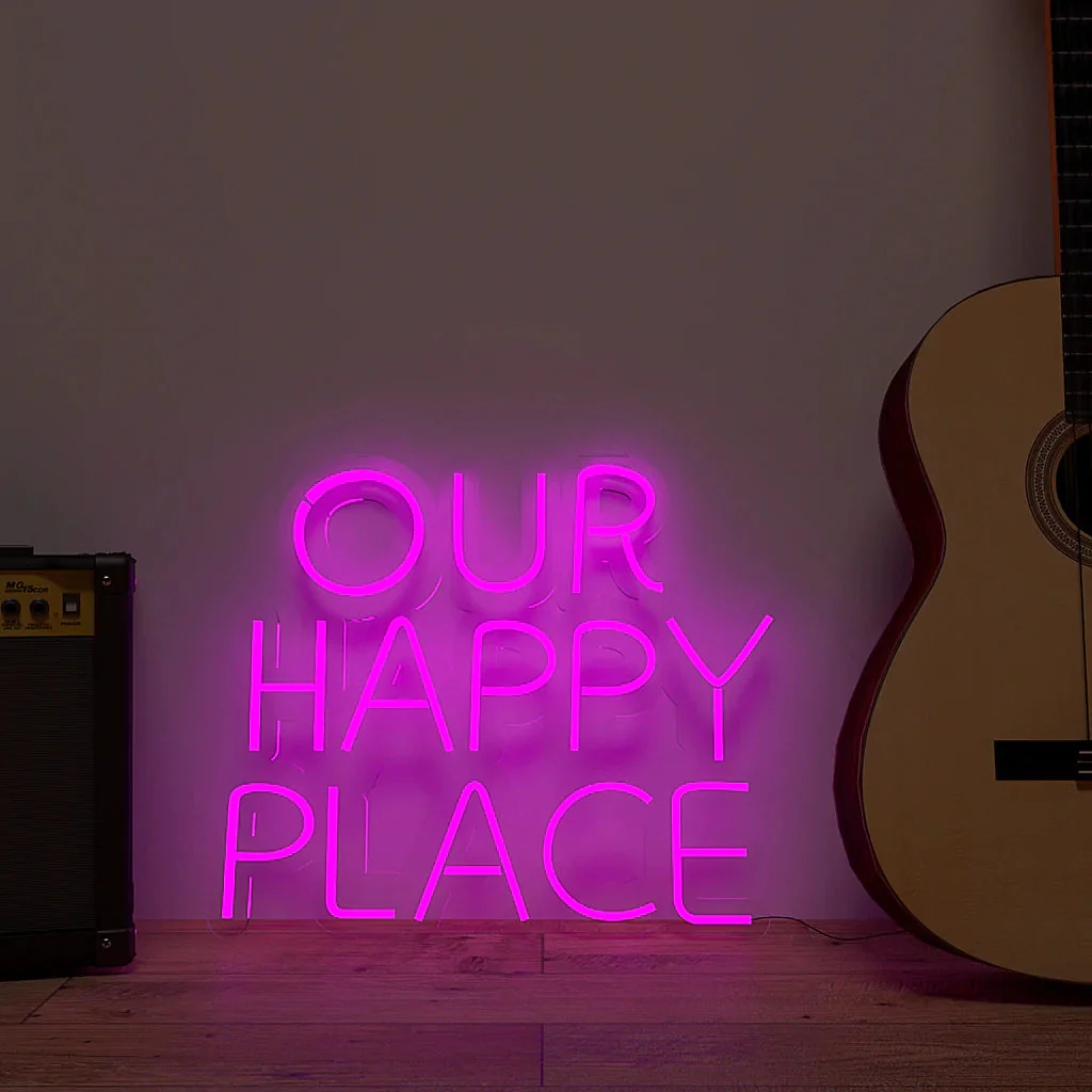 Our Happy Place Text Neon LED Light - Image 9