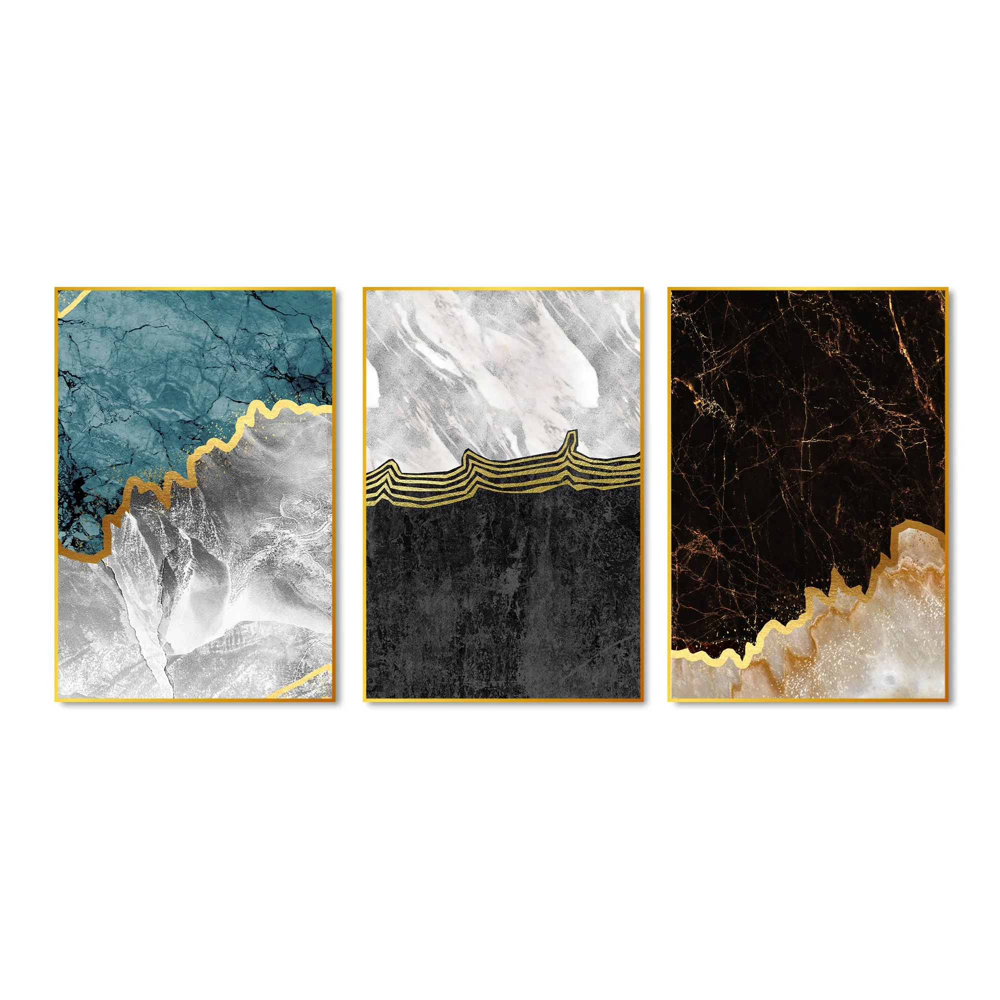 Paint Texture Decorative Floating Canvas Wall Painting Set of Three - Image 4