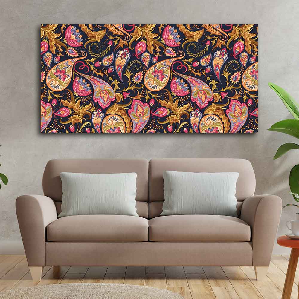Paisley Art Pattern Canvas Wall Painting - Image 2