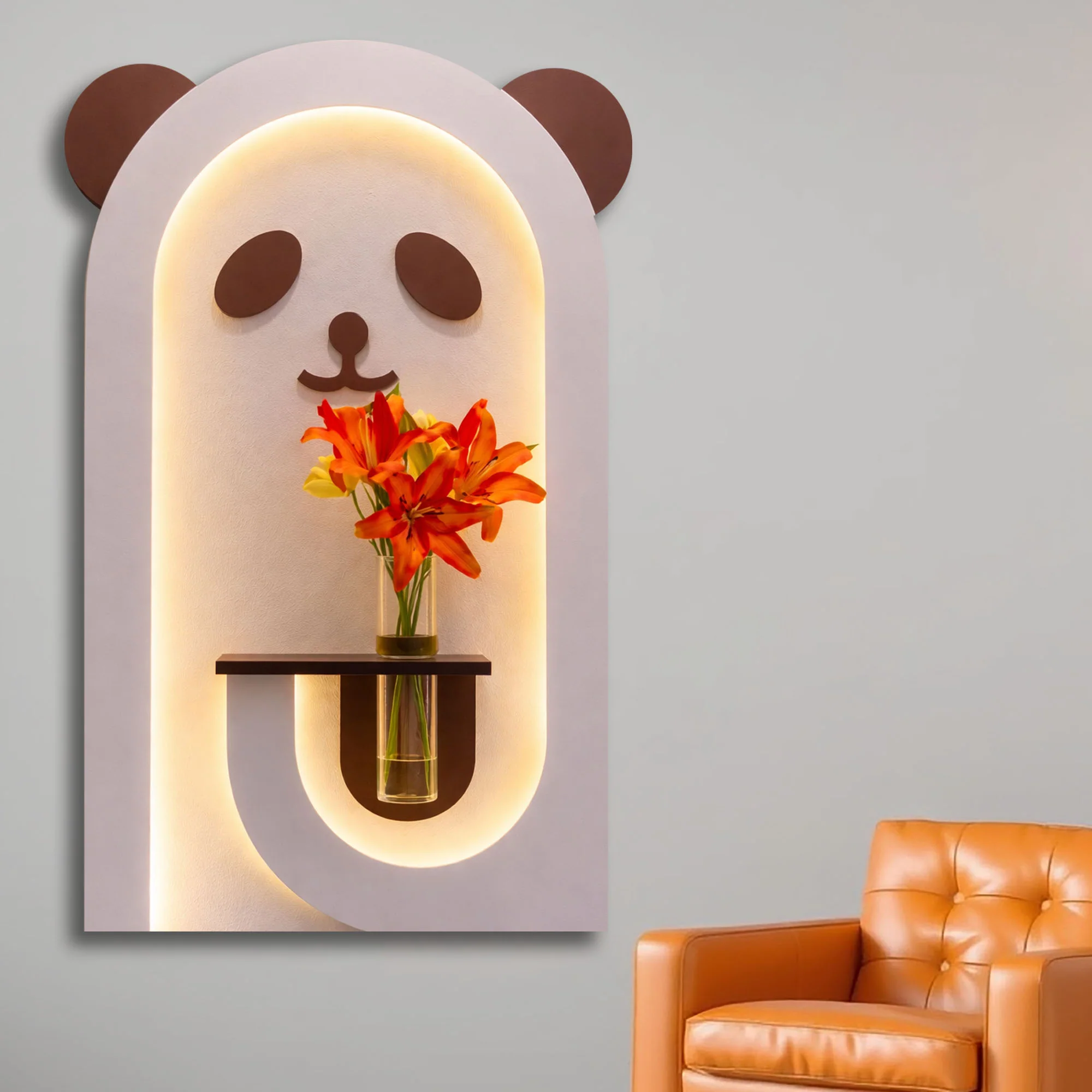 Panda Shaped LED Wall Décor for Kids Space - Image 2