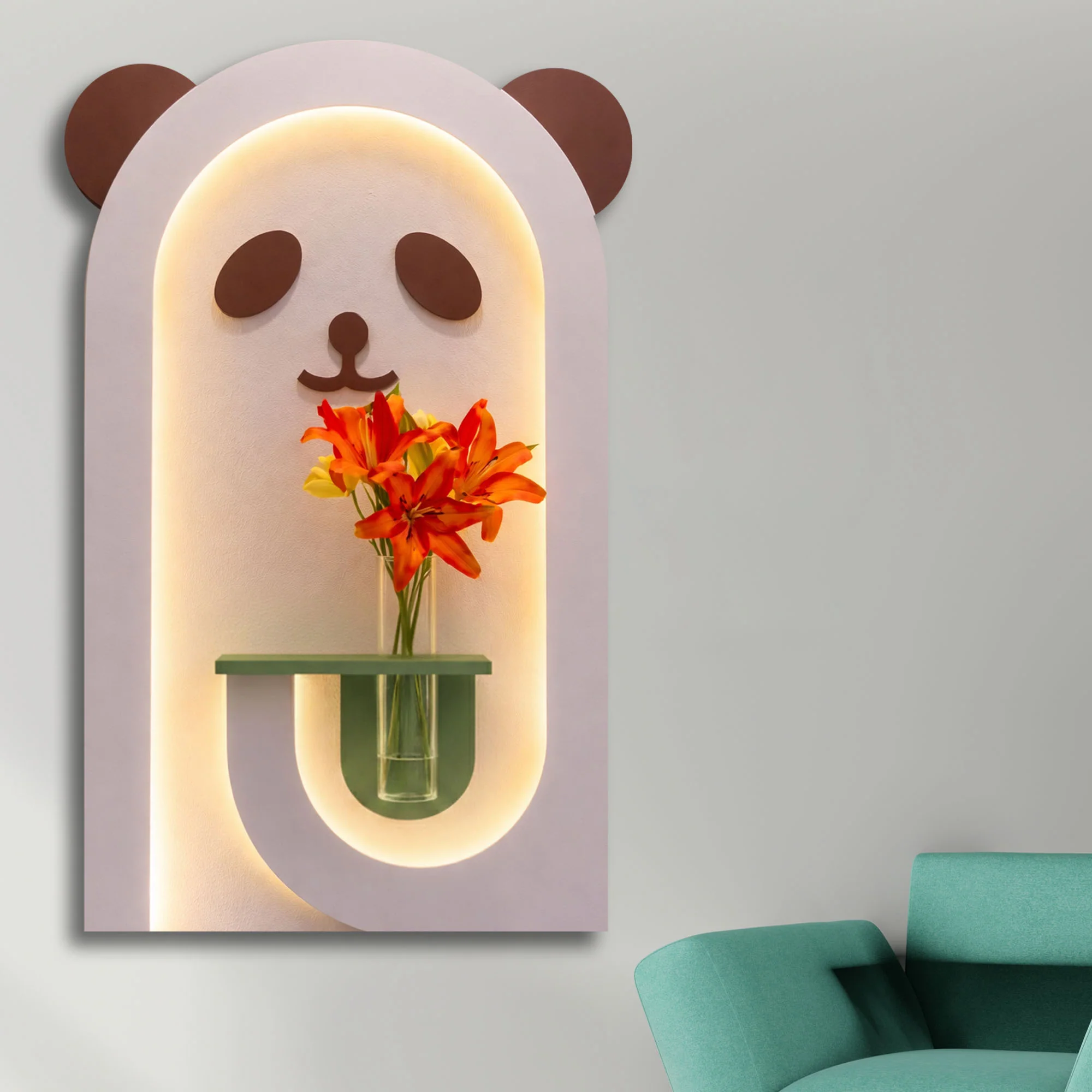 Panda Shaped LED Wall Décor for Kids Space - Image 5