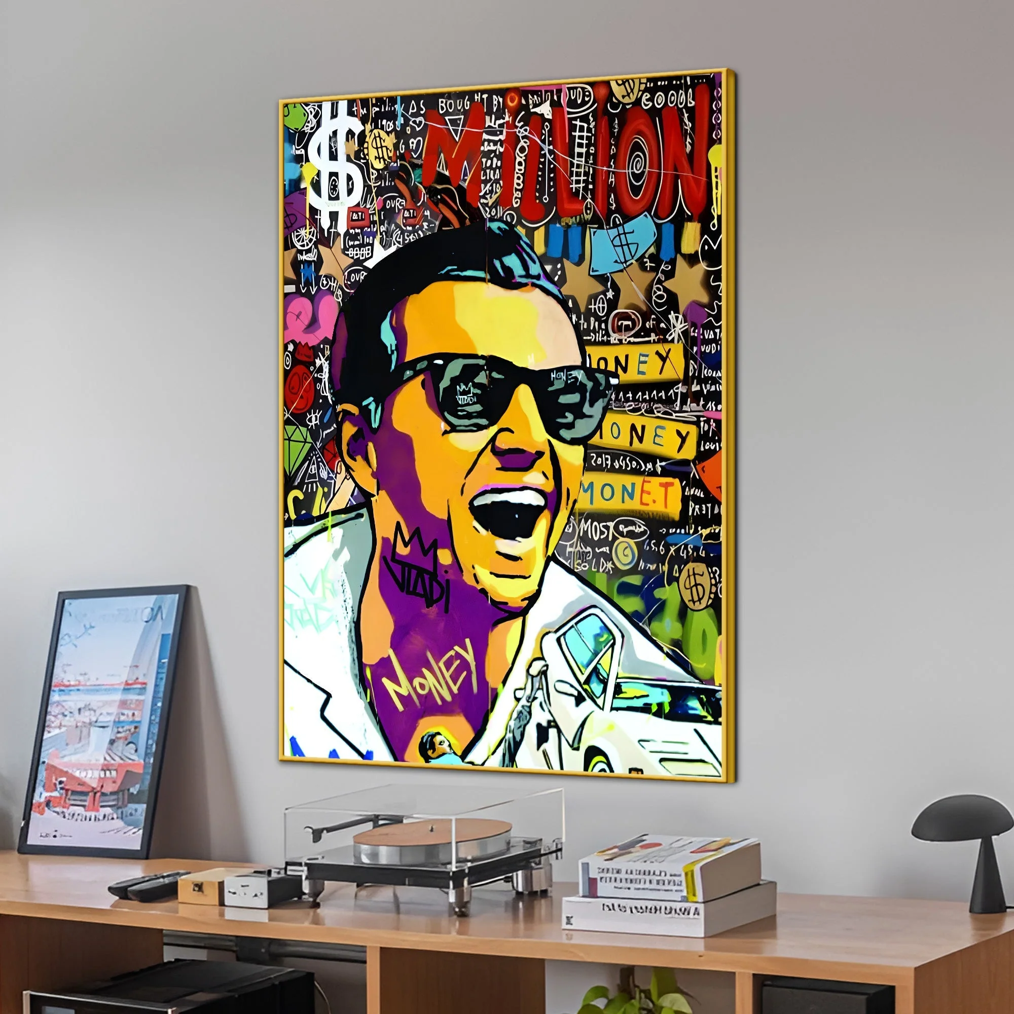 Panny Saved Is Panny Earned Cotton Canvas Wall Painting - Image 3