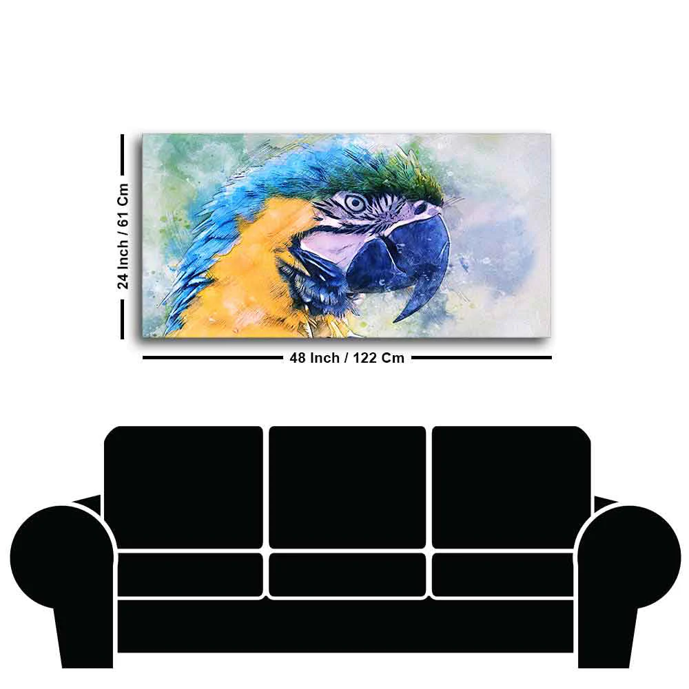 Parrot Watercolor Art Canvas Wall Painting - Image 7