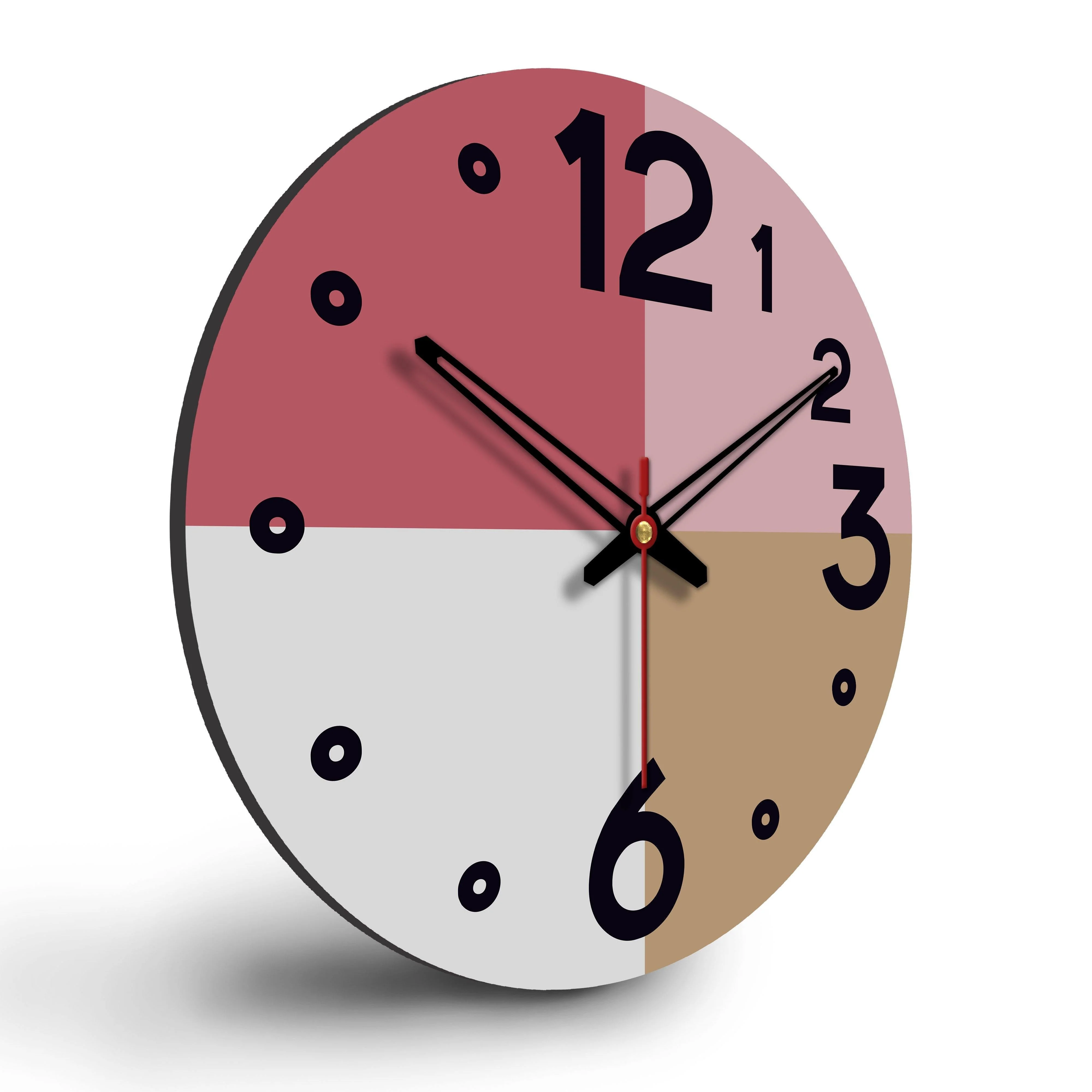 Pastel Mosaic Wooden Wall Clock - Image 6