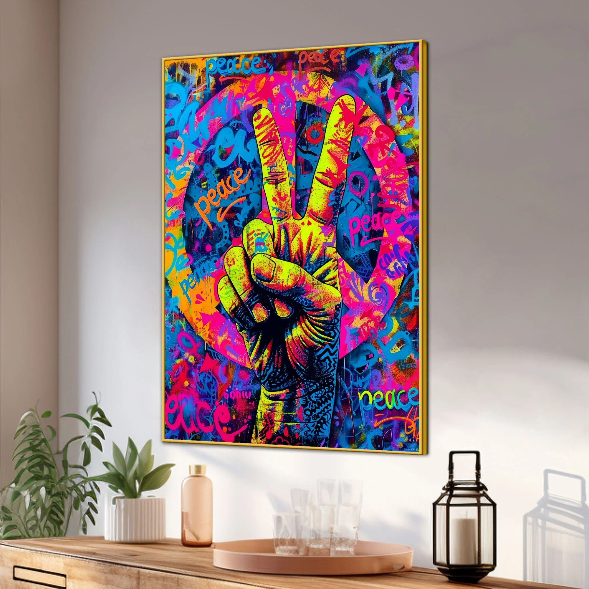 Peace Of Mind Cotton Canvas Wall Painting - Image 3