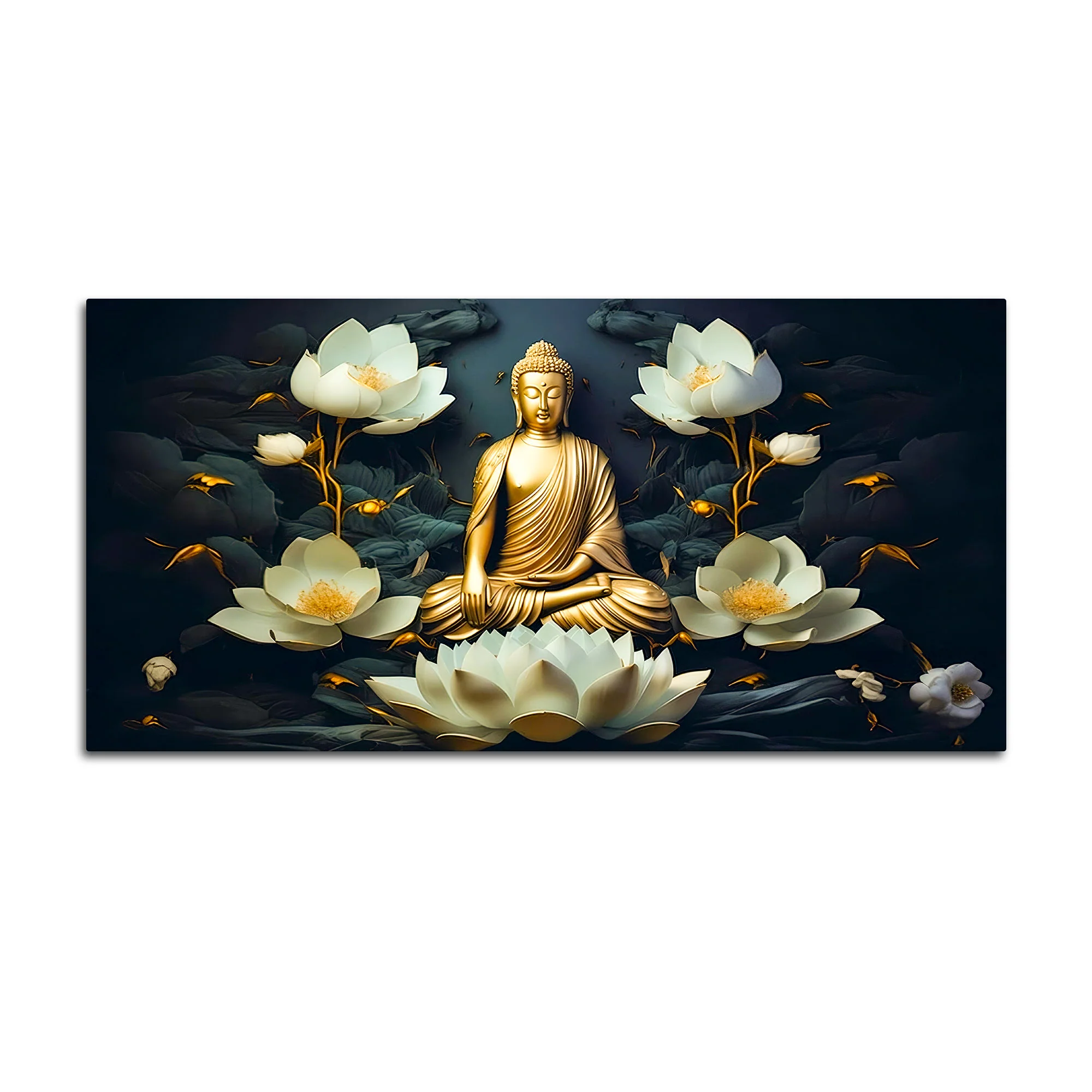 Peaceful Buddha Canvas Painting for Living Room & Bedroom - Image 4