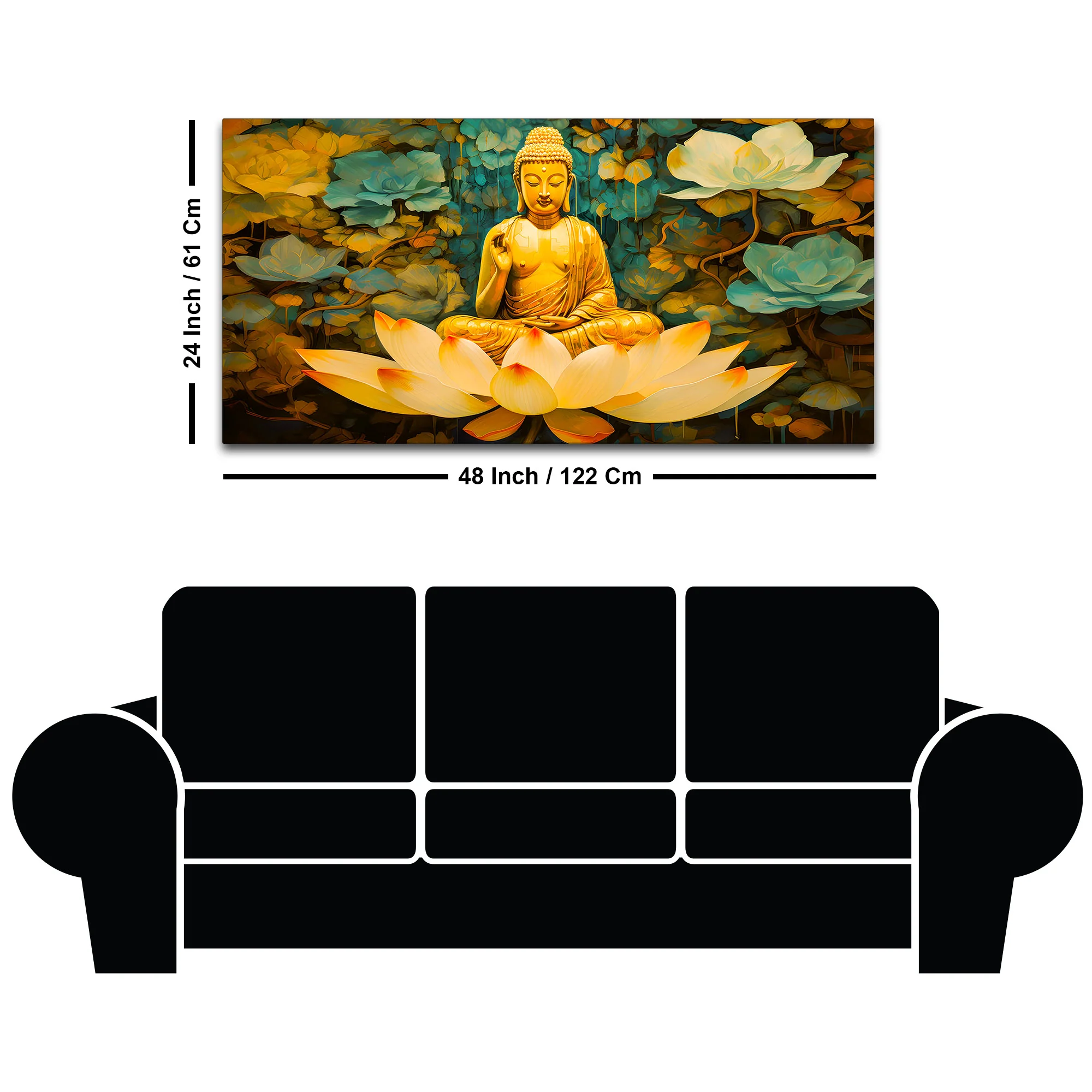 Peaceful Buddha Canvas Painting for Modern Wall Décor - Image 8