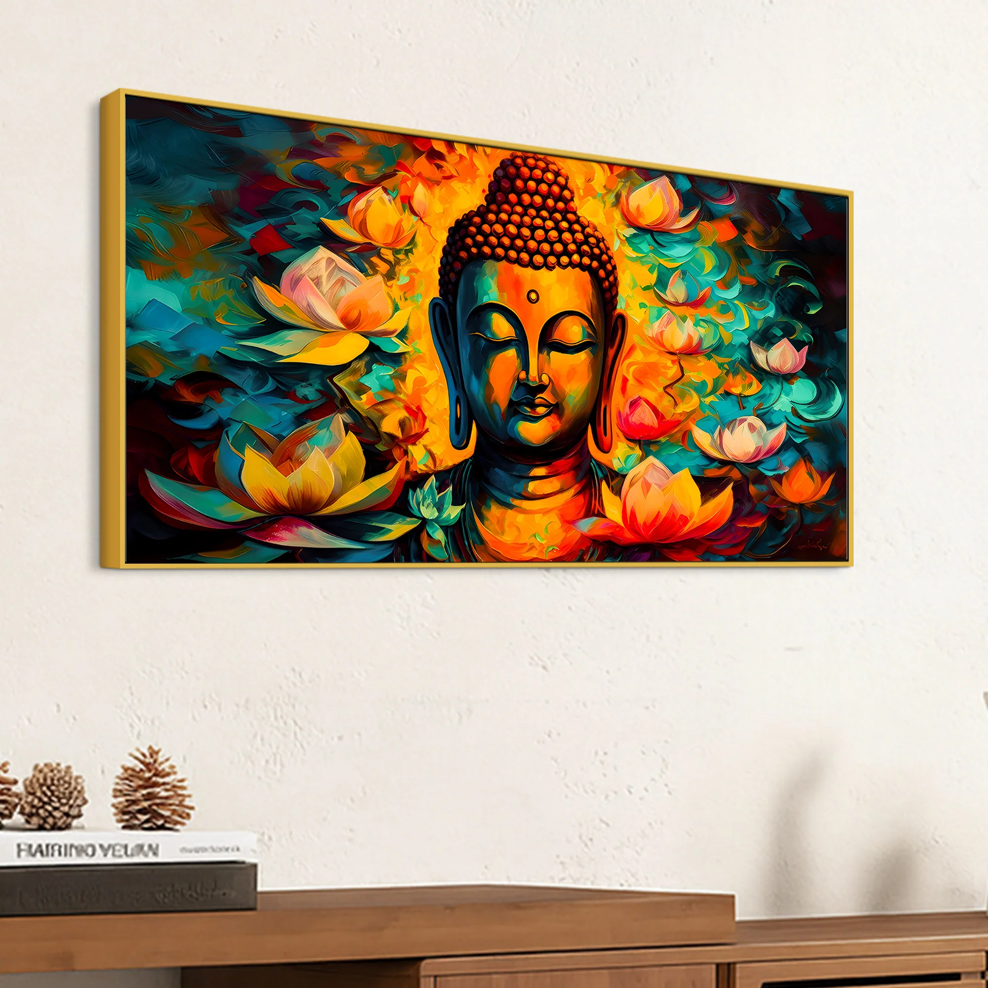 Peaceful Buddha Canvas Wall Painting for Calm & Harmony - Image 5
